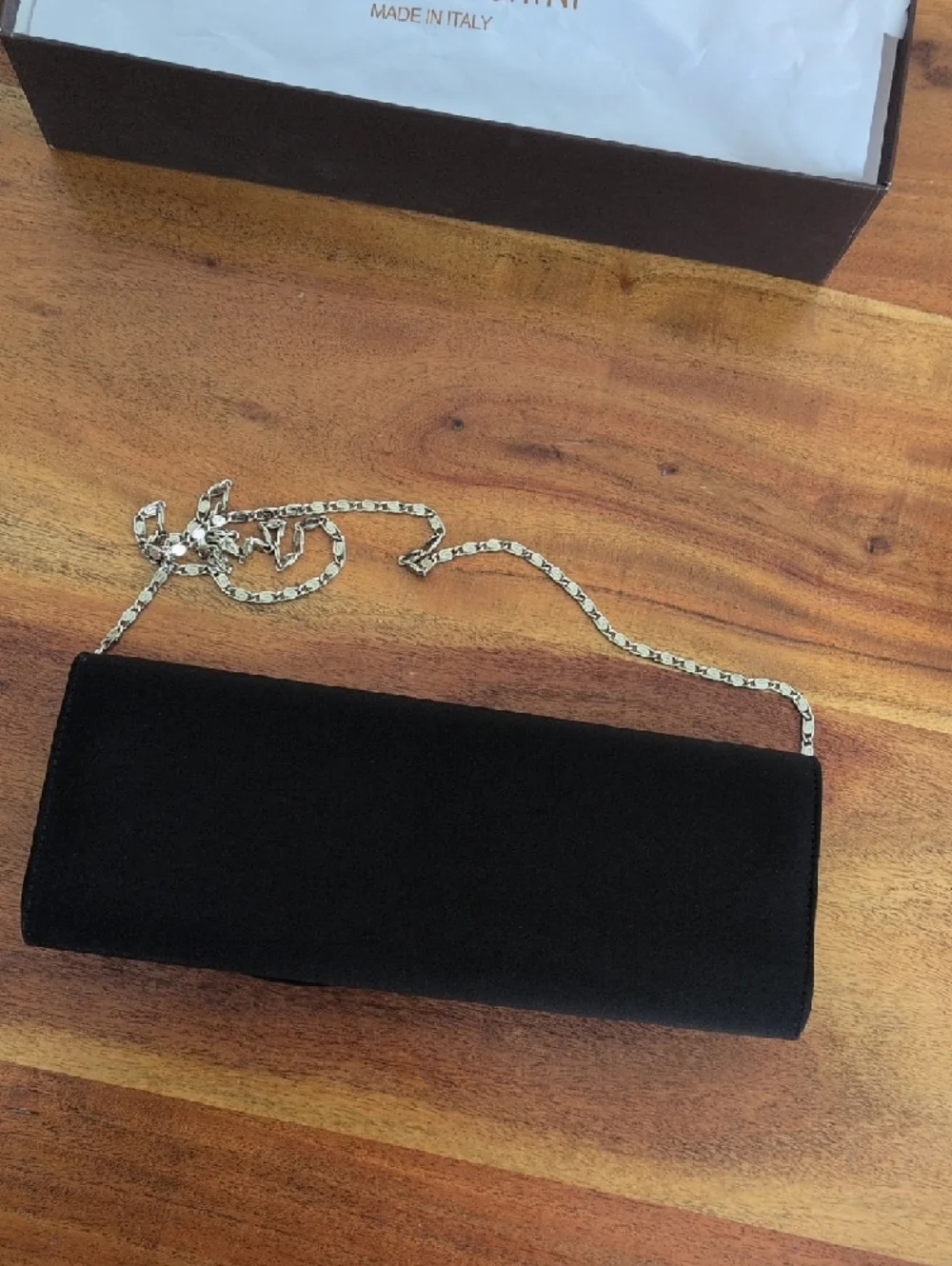 🆕 Swarowski Crystal Black Chain-Shoulder Evening Clutch